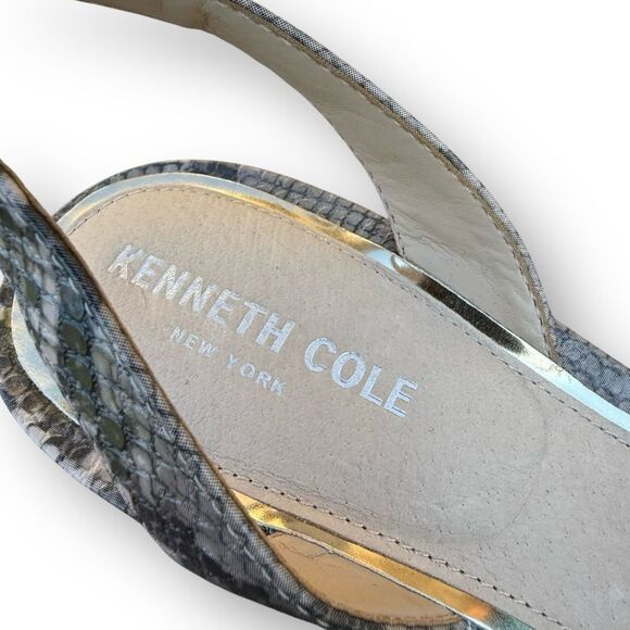 Kenneth Cole New York Riley Slingback Pump in Light Grey Faux Leather size 9.5 - Picture 9 of 14